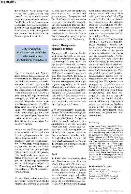 Vorschauseite 3: Berufliche Chancen für Absolventen von Pflegestudiengängen in Hessen