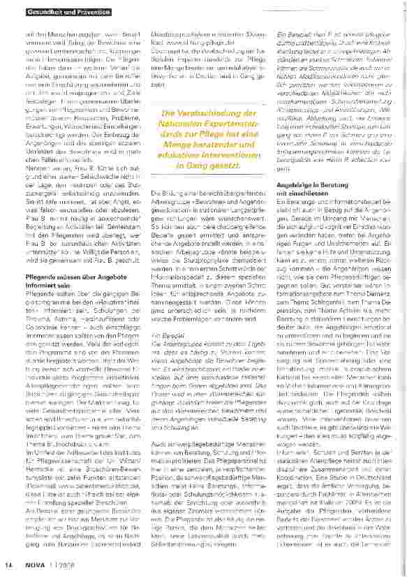 Vorschauseite 2: Edukative und beratende Aufgaben