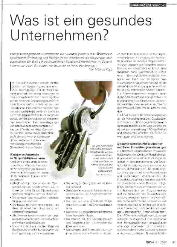 Vorschauseite 1: Was ist ein gesundes Unternehmen?