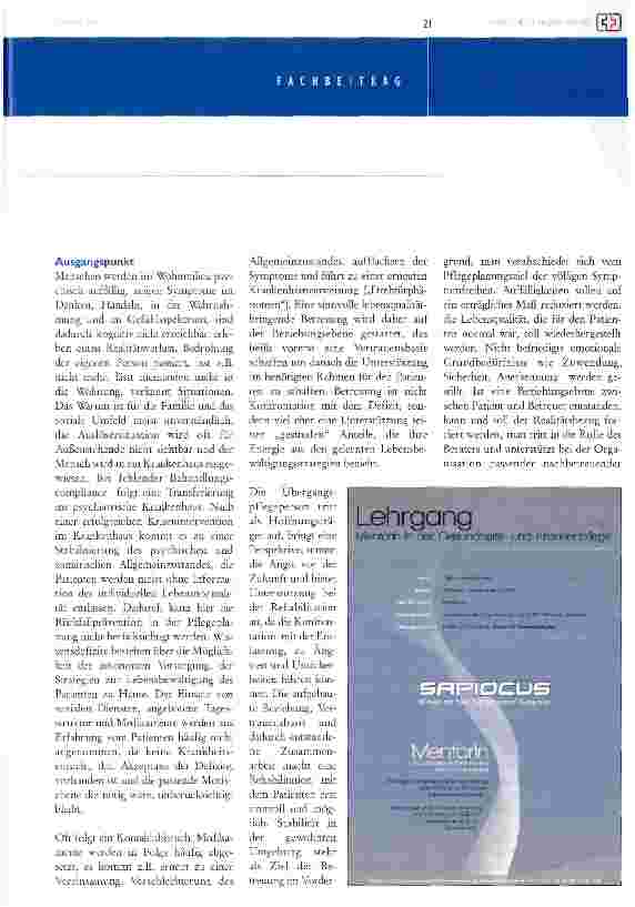 Vorschauseite 2: Übergangspflege-Entlassunssmanagement auf der Psychiatrie