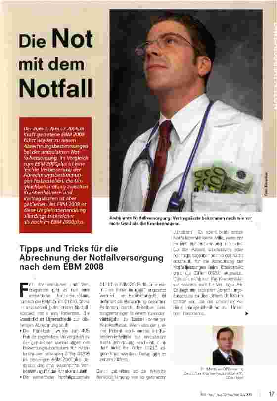 Vorschauseite 1: Die Not mit dem Notfall