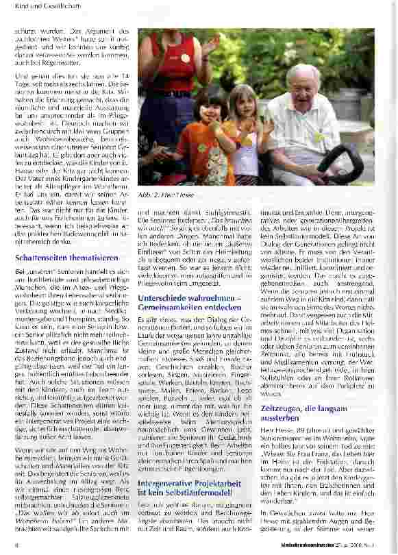 Vorschauseite 3: „Groß & Klein - ein intergeneratives Projekt mit Kindern und Senioren