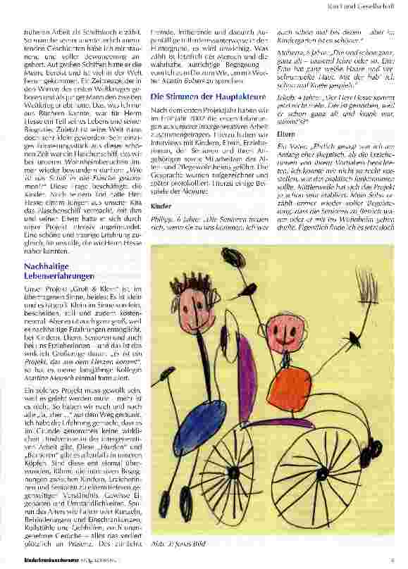 Vorschauseite 4: „Groß & Klein - ein intergeneratives Projekt mit Kindern und Senioren