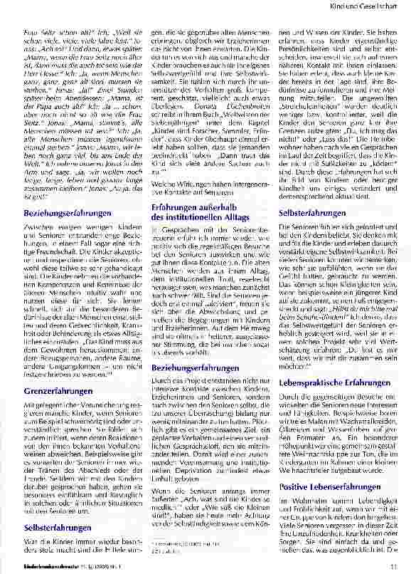 Vorschauseite 6: „Groß & Klein - ein intergeneratives Projekt mit Kindern und Senioren