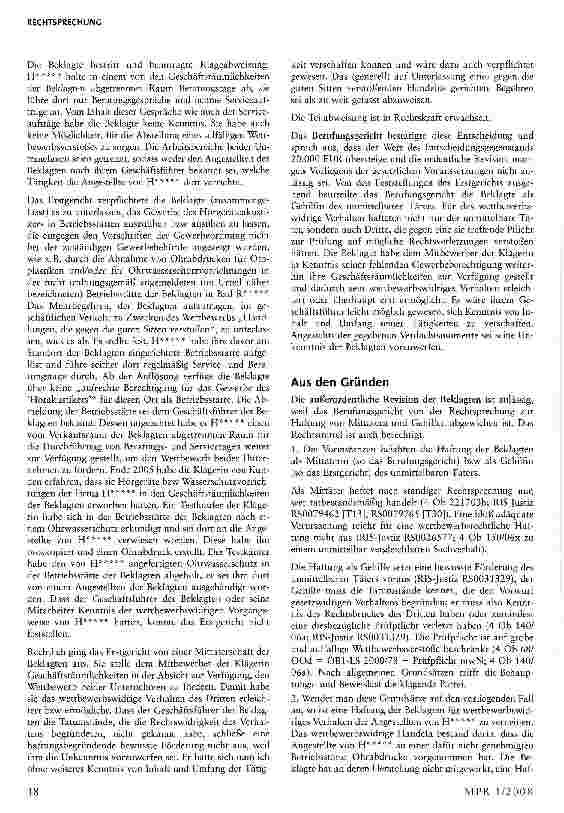 Vorschauseite 2: Ohrabdrucke für Hörgeräte und Ohrwasserschutzvorrichtungen an einer nicht genehmigten Betriebsstätte