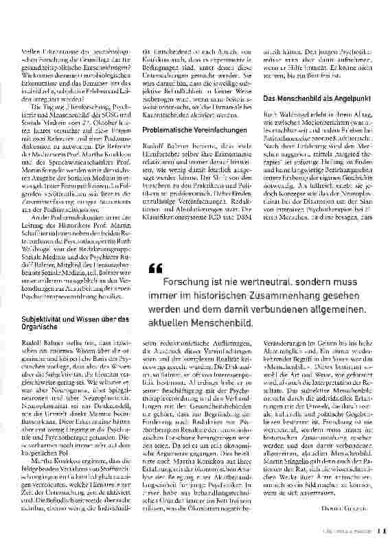 Vorschauseite 2: Hirnforschung, Psychiatrie und Menschenbild