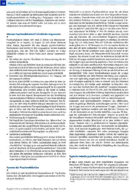 Vorschauseite 2: Psychoedukation als pflegerische Aufgabe