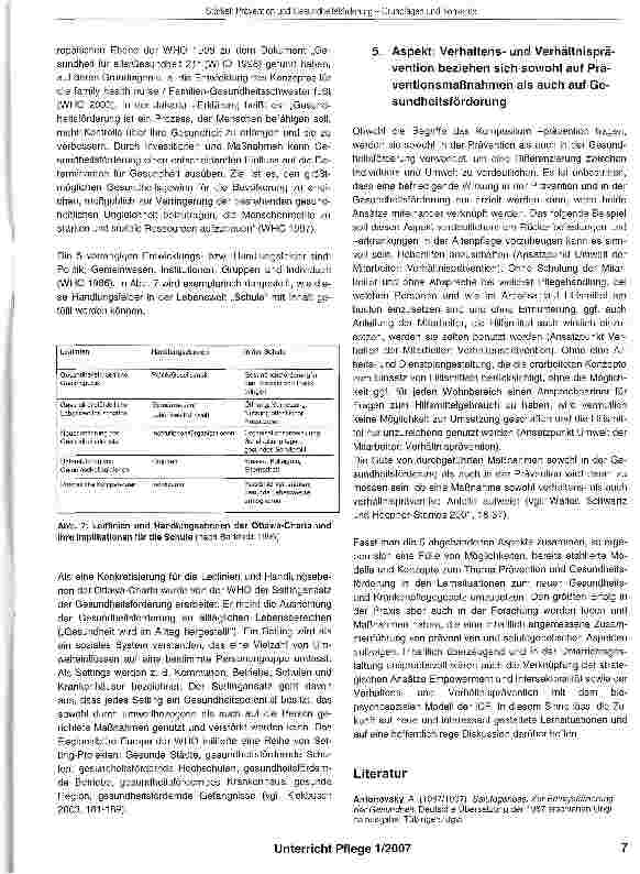 Vorschauseite 6: Prävention und Gesundheitsförderung Grundlagen und Konzepte