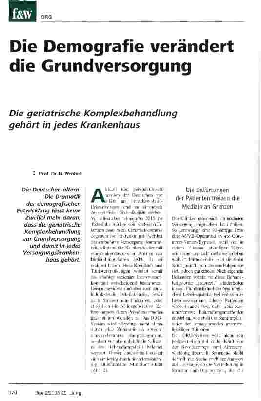 Vorschauseite 1: Die Demografie verändert die Grundversorgung