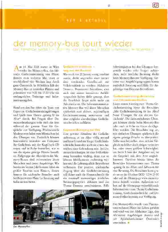 Vorschauseite 1: der memory-bus tourt wieder