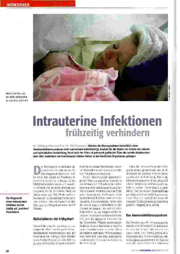 Vorschauseite 1: Intrauterine Infektionen frühzeitig verhindern