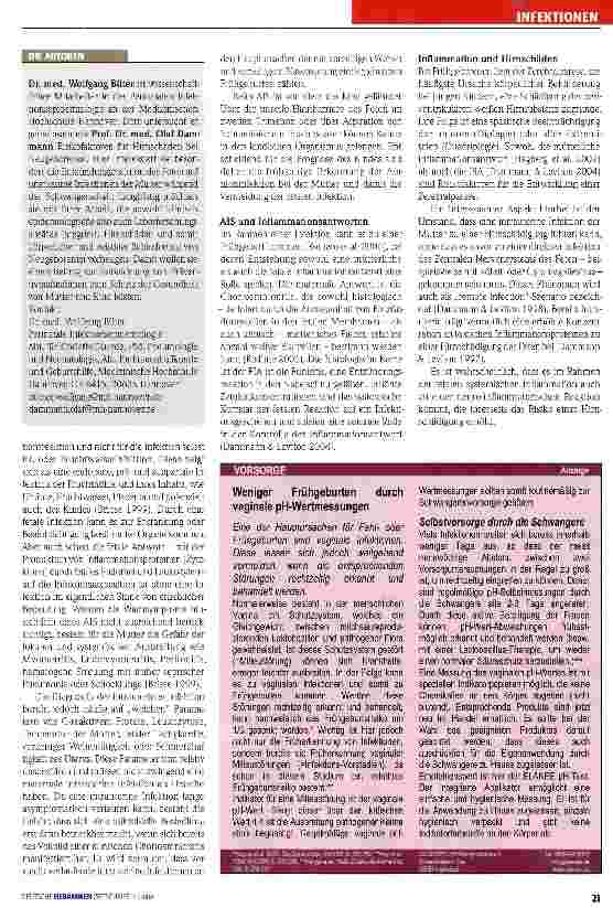 Vorschauseite 2: Intrauterine Infektionen frühzeitig verhindern