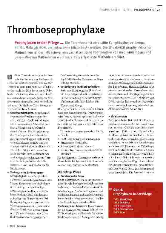 Vorschauseite 1: Thromboseprophylaxe