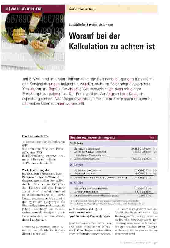 Vorschauseite 1: Worauf bei der Kalkulation zu achten ist