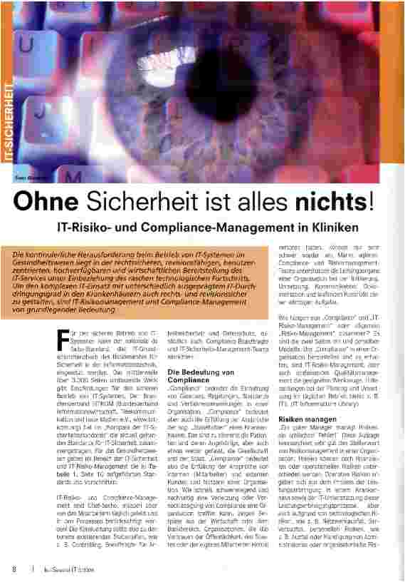 Vorschauseite 1: Ohne Sicherheit ist alles nichts!
