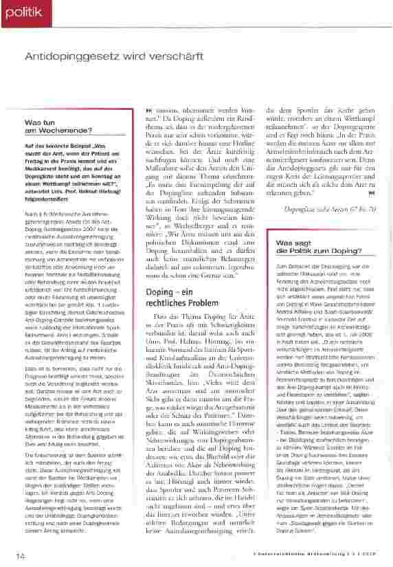 Vorschauseite 3: Kampf dem Doping