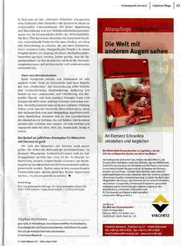 Vorschauseite 4: Palliative Pflege von Menschen mit Demenz