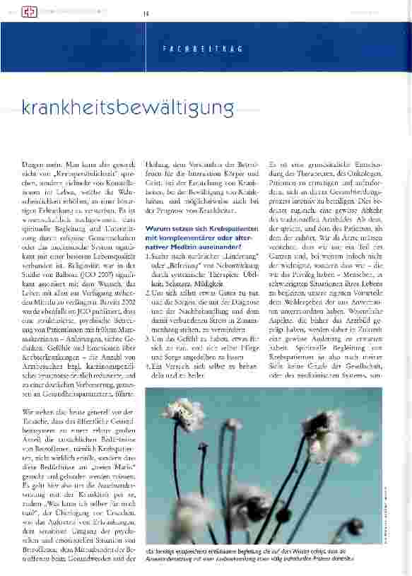 Vorschauseite 3: Spiritualität als weg der krankheitsbewältigung