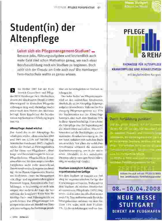 Vorschauseite 1: Student(in) der Altenpflege