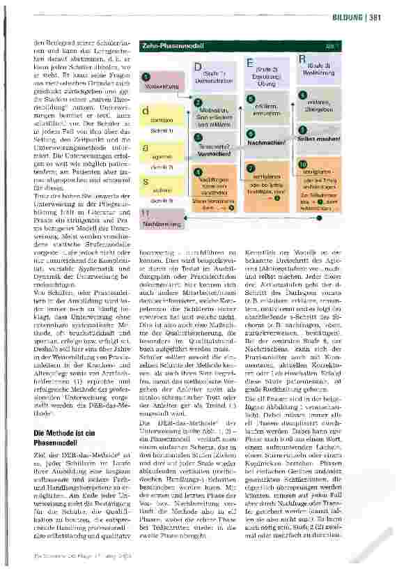 Vorschauseite 2: Phasen-Modell erleichtert Unterweisung in der Pflegeausbildung