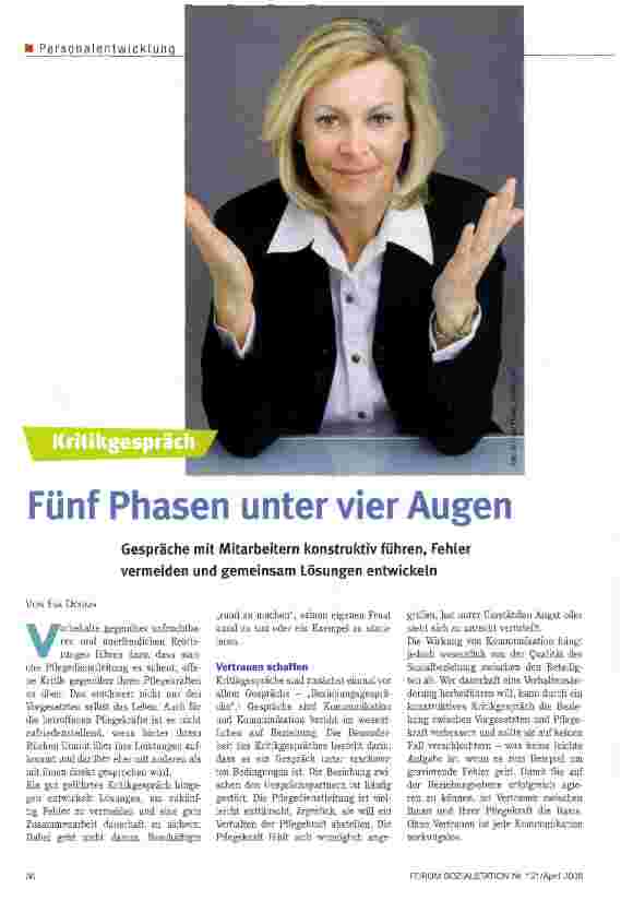 Vorschauseite 1: Fünf Phasen unter vier Augen
