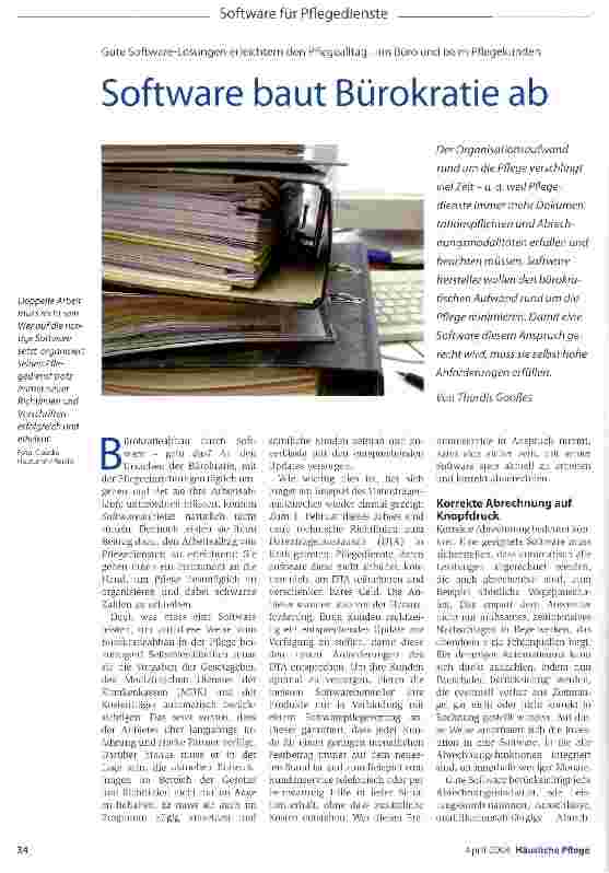 Vorschauseite 1: Software baut Bürokratie ab
