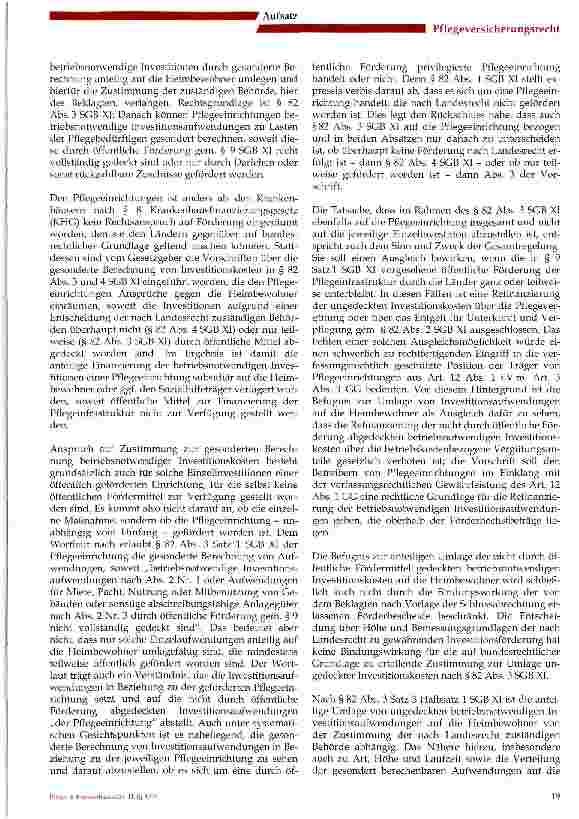 Vorschauseite 2: Finanzierung von Pflegeheimen durch Fördermittel und Investitionskostenzuschläge