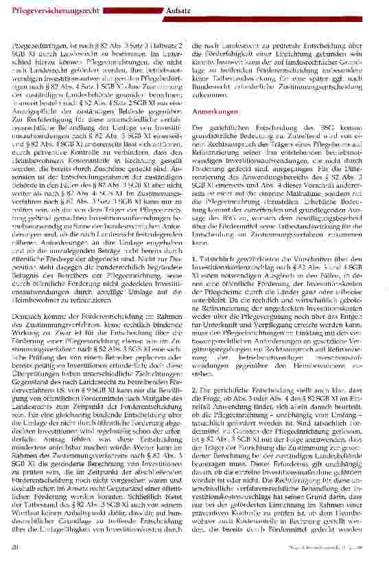 Vorschauseite 3: Finanzierung von Pflegeheimen durch Fördermittel und Investitionskostenzuschläge