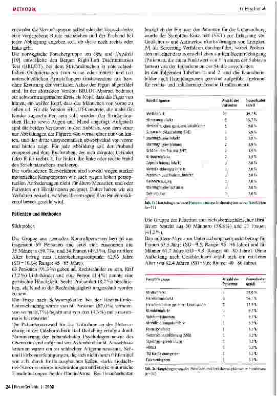 Vorschauseite 3: Neuropsychologisches Untersuchungsverfahren zur Erfassung der Rechts-Links-Orientierung