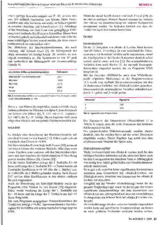 Vorschauseite 6: Neuropsychologisches Untersuchungsverfahren zur Erfassung der Rechts-Links-Orientierung