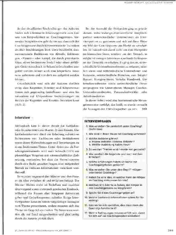 Vorschauseite 5: Körperorientiertes Coaching - ein Betätigungsfeld für Physiotherapeuten?