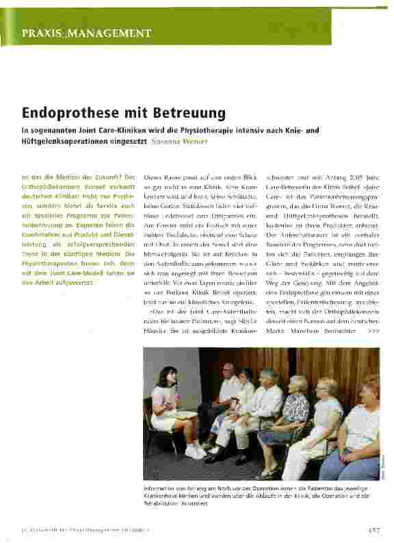 Vorschauseite 1: Endoprothese mit Betreuung