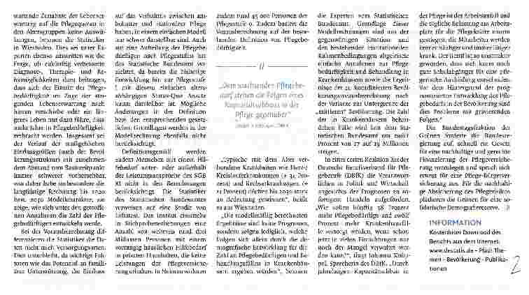 Vorschauseite 2: 58 Prozent mehr Pflegebedürftige