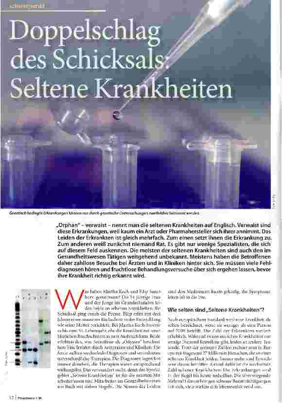 Vorschauseite 1: Doppelschlag des Schicksals: Seltene Krankheiten