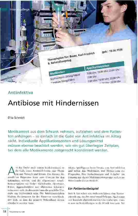 Vorschauseite 1: Antibiose mit Hindernissen