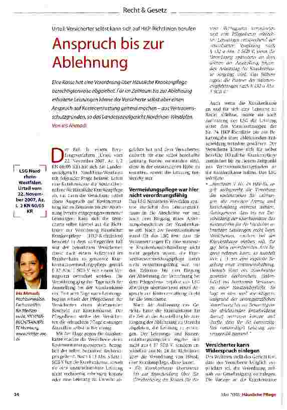 Vorschauseite 1: Anspruch bis zur Ablehnung