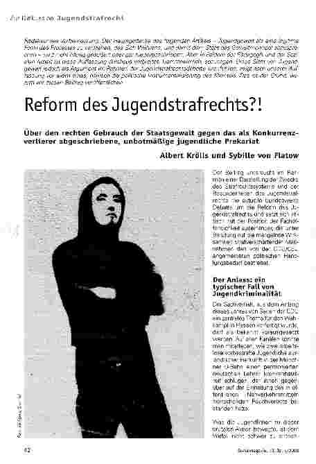 Vorschauseite 1: Reform des Jugendstrafrechts?!