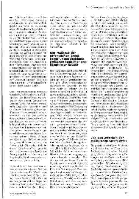 Vorschauseite 2: Reform des Jugendstrafrechts?!