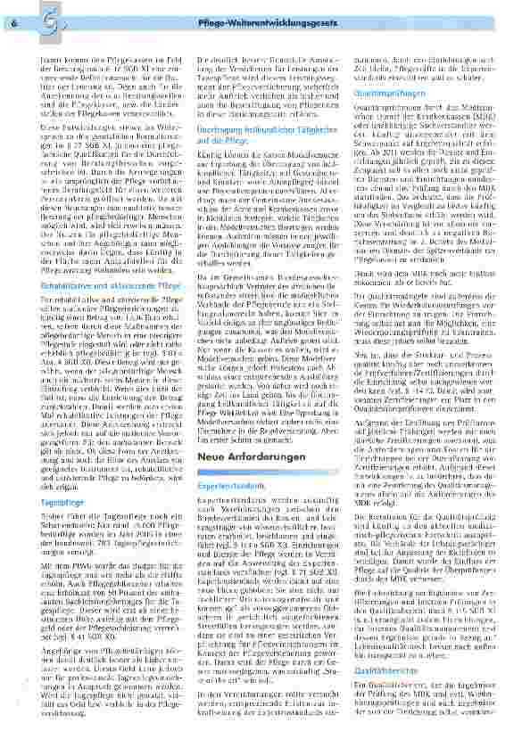 Vorschauseite 3: Das Pflege-Weiterentwicklungsgesetz