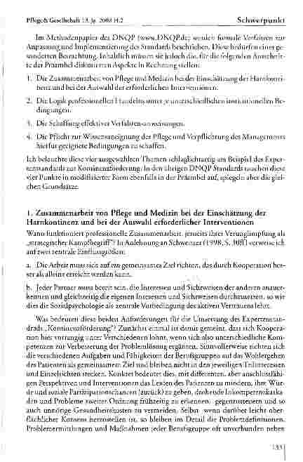 Vorschauseite 3: Expertenstandards in der Praxis: Überlegungen zu zentralen Umsetzungsbedingungen — am Beispiel des Expertenstandards „Förderung der Harnkontinenz