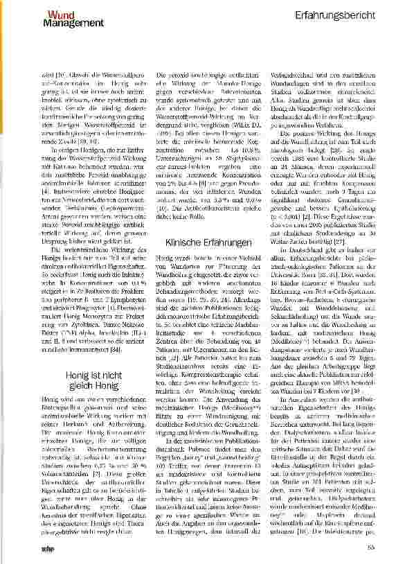 Vorschauseite 2: Honig und Wundheilung