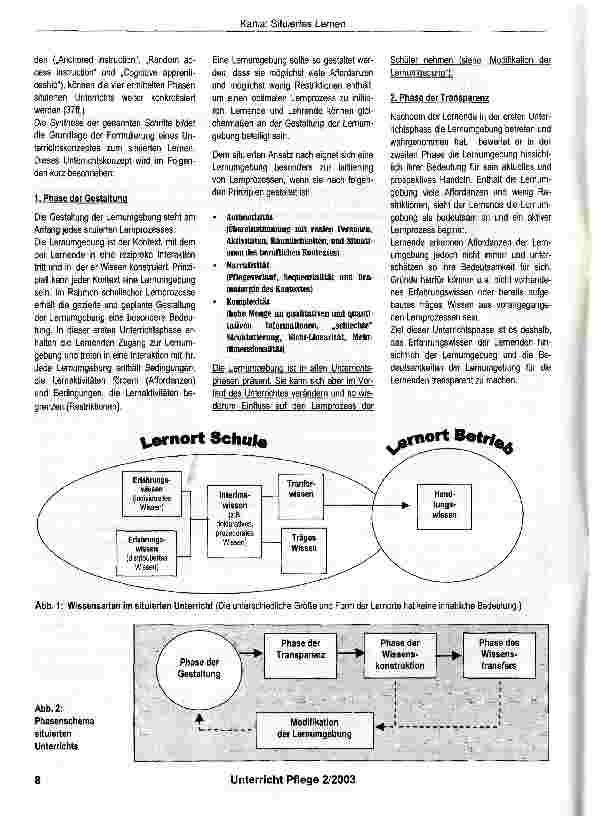 Vorschauseite 2: Situiertes Lernen - ein Ansatz zur Gestaltung einer fächerintegrativen Lernumgebung