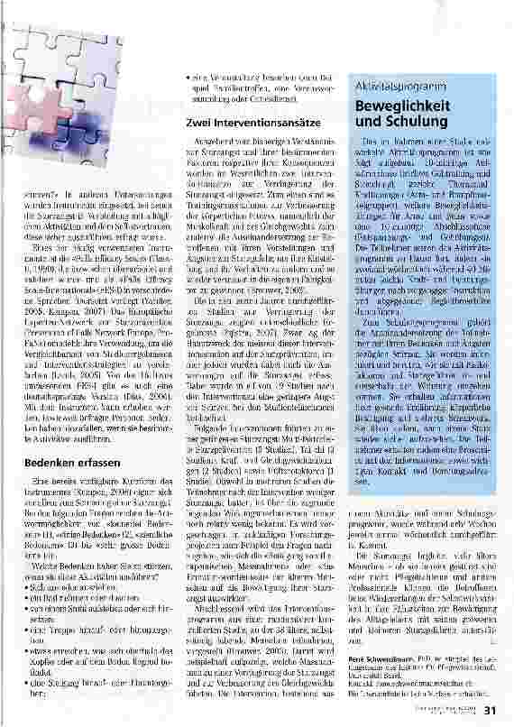 Vorschauseite 2: Angst vor dem Stürzen