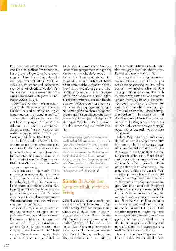 Vorschauseite 5: PROJEKTE DÜRFEN KEIN SELBSTZWECK SEIN-ORGANISATION STATIONÄRER PFLEGE - WENN LÖSUNGEN ZU PROBLEMEN WERDEN (TEIL 1):
