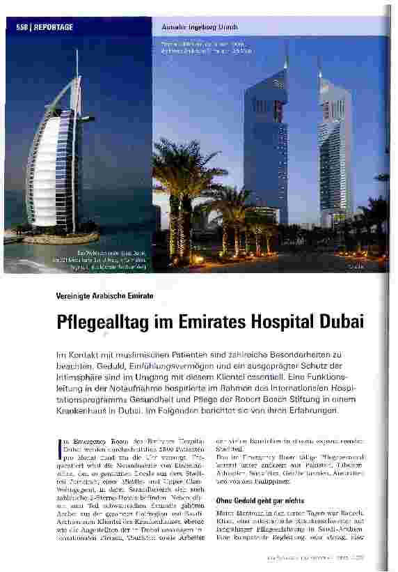 Vorschauseite 1: Pflegealltag im Emirates Hospital Dubai