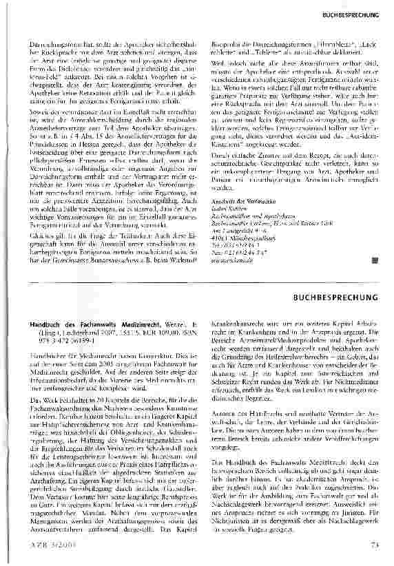 Vorschauseite 2: Substitution von Fertigarzneimitteln mit austauschbaren Darreichungsformen - Welche Zusätze auf dem Rezept sind sinnvoll?