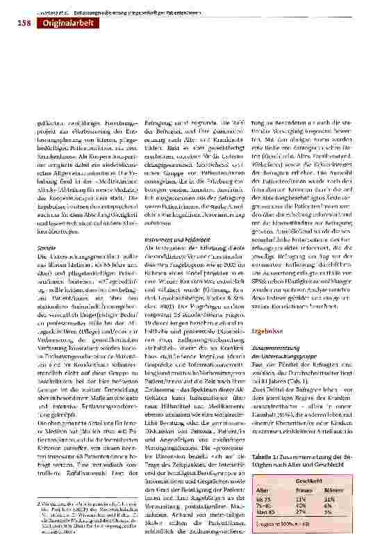 Vorschauseite 2: Entlassungsvorbereitung im Krankenhaus aus der Sicht älterer, pflegebedürftiger Patienten