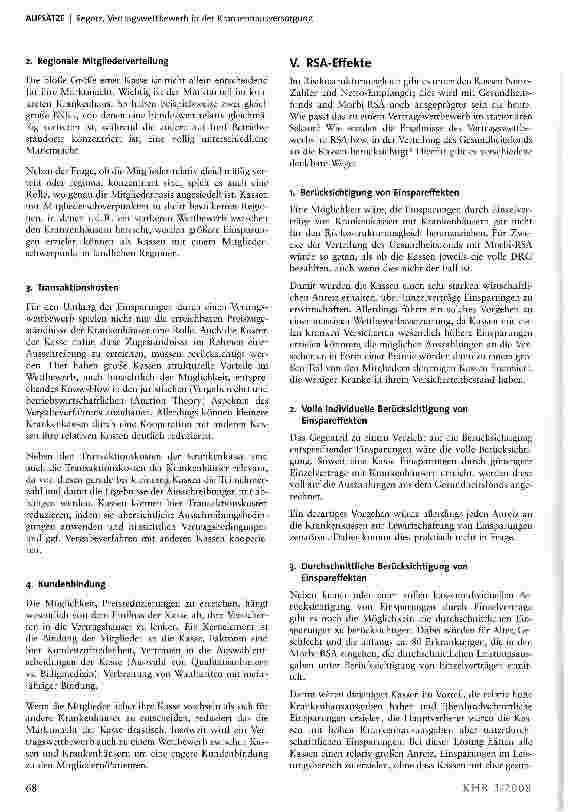 Vorschauseite 3: Vertragswettbewerb in der Krankenhausversorgung Auswirkungen auf den Kassenwettbewerb
