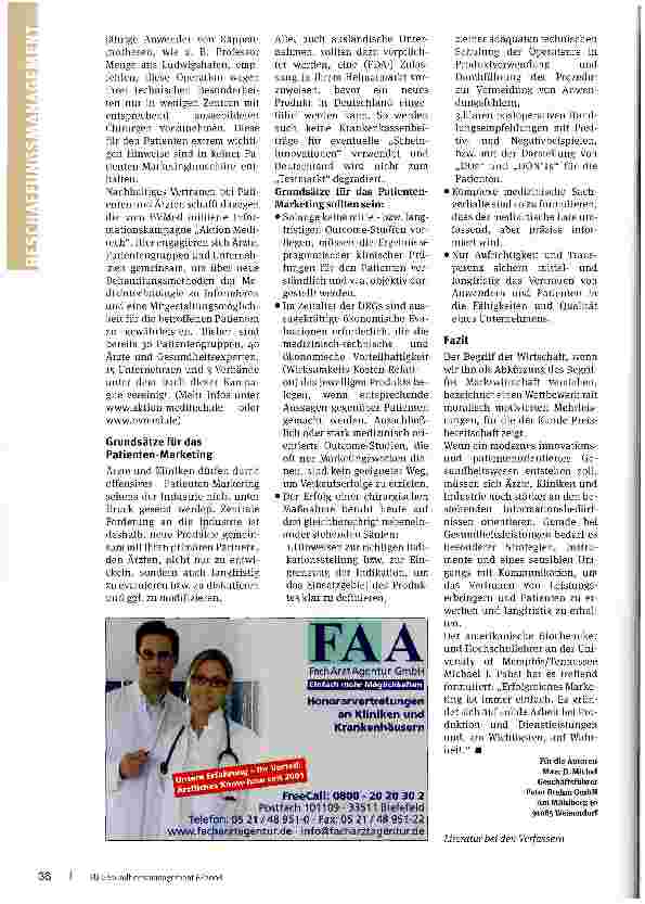 Vorschauseite 4: Überzeugen oder manipulieren?Patienten-Marketing im Spannungsfeld von Ethik & Ökonomie