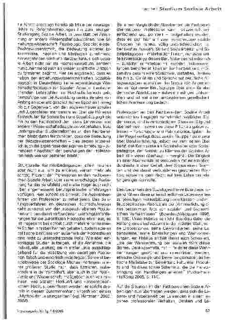 Vorschauseite 6: A World out of Balance. Zu den Professuren an den Hochschulen für Soziale Arbeit: Befunde zur Gegenwart und Forderungen für die Zukunft